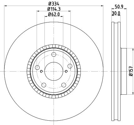 HELLA PAGID Bremžu diski 8DD 355 112-861